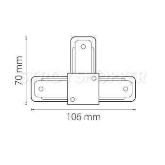 Соединитель T-образный однофазный Lightstar Barra 502139